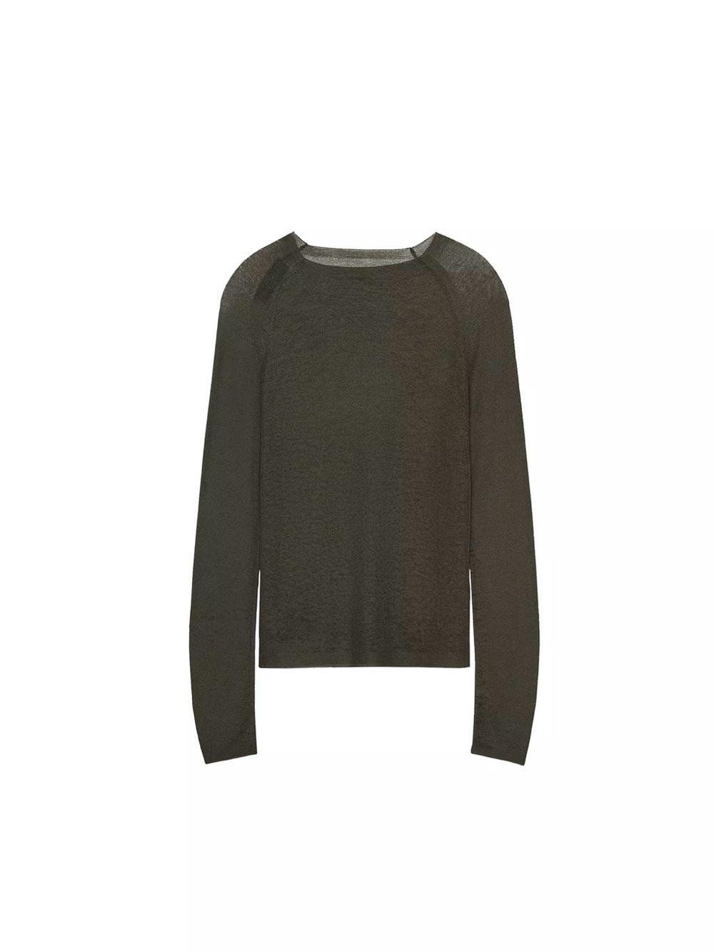 ZARA Extra-Fine Knit Top – Khaki – Size L – NWT